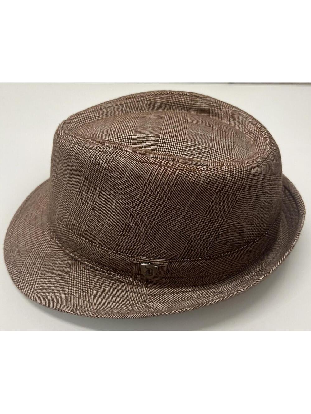 Men's Polyester Fedora Hat by DPC Size Large Striped - Very Clean!